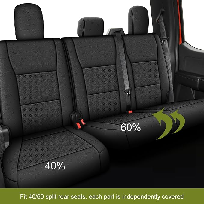 AOMSAZTO Seat Covers for Ford F150 XL XLT: 2015-2024 2025 SuperCrew & F250 F350 - Image 4