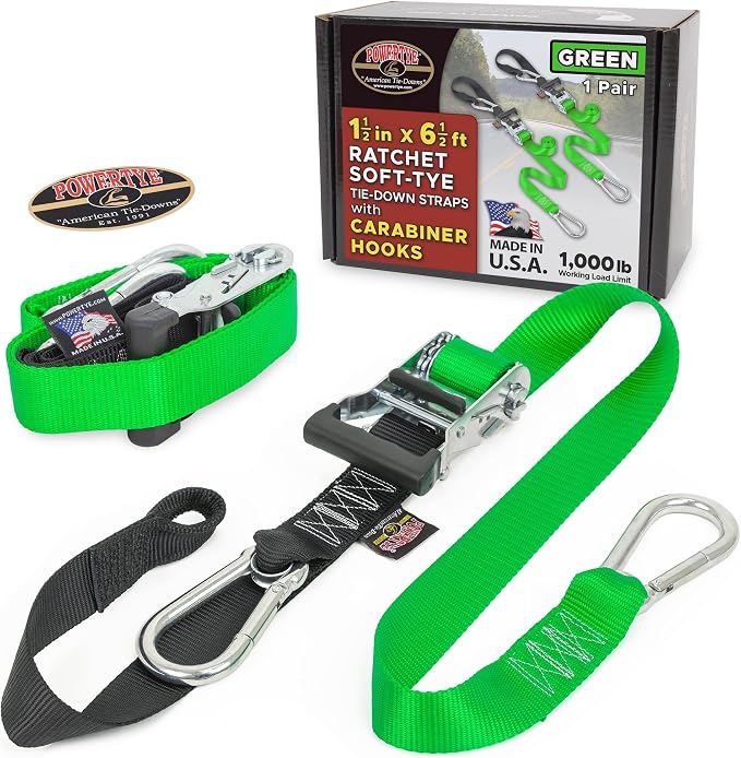 PowerTye - Made in USA - Heavy Duty Ratchet Tie Down Straps by PowerTyeMFG