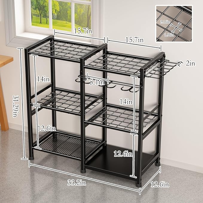 Garden Tool Organizer Storage Metal Yard Tool Organizer Heavy Duty Garden Tool - Image 6