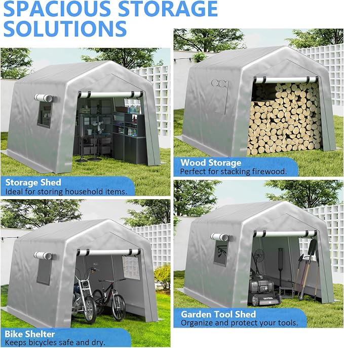 8x10 ft Carport Heavy Duty Tent - Image 5