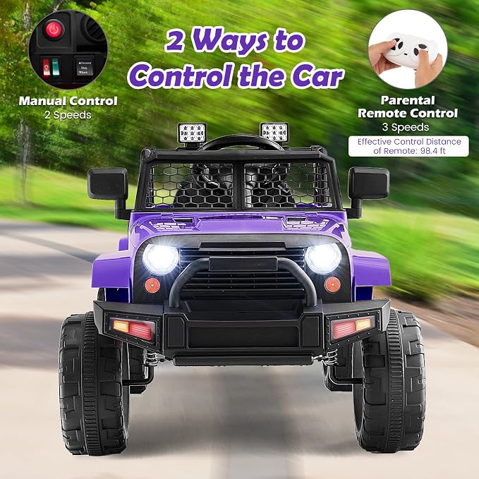 Costzon Ride on Car, 12V Battery Powered Truck Vehicle - Image 5