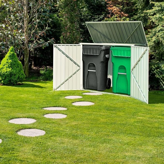 Goplus 6' x 3' Outdoor Storage Shed, Tool Storage Shed - Image 8