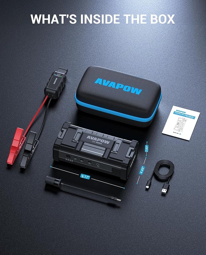 AVAPOW 6000A Car Battery Jump Starter Powerful Car Jump Starter - Image 8