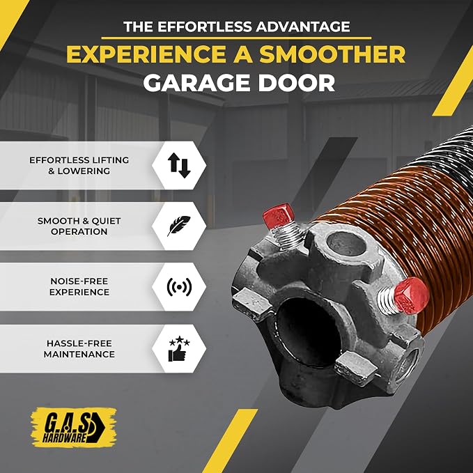 Garage Door Torsion Springs 273x2x36 Includes 1” Steel Bearing, and Winding Bars - Image 5