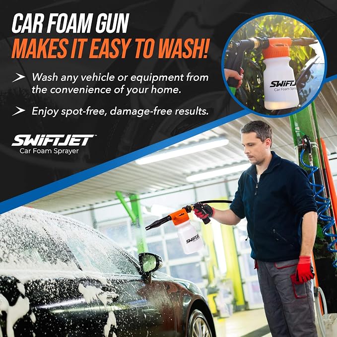 SwiftJet Car Wash Foam Gun + Microfiber Wash Mitt - Image 3
