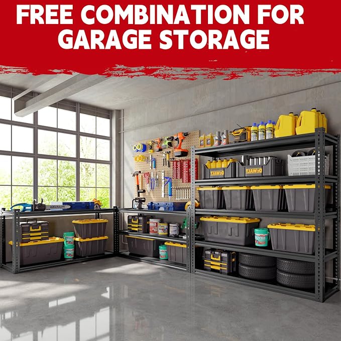 78” H x 55”W x 24”D Metal Garage Shelving, Adjustable 5 - Image 3