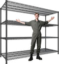 68.1"W Storage Shelves 2500LBS Wire Shelving Unit, Garage Shelving Heavy Duty by Durayloly