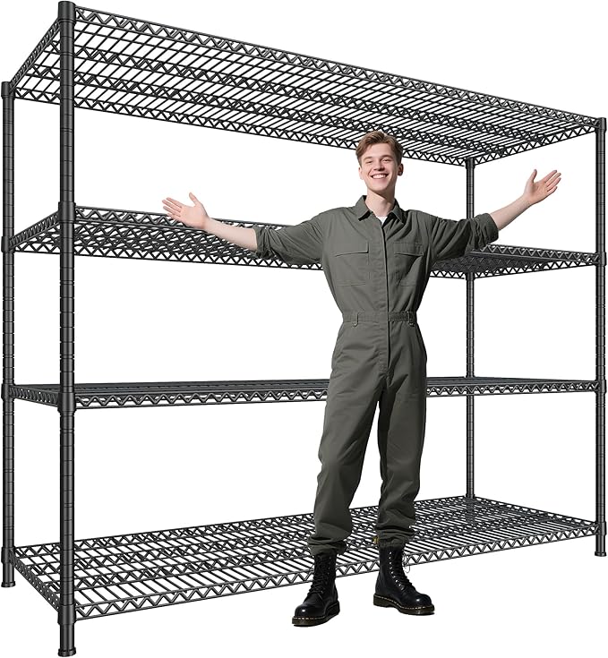 68.1"W Storage Shelves 2500LBS Wire Shelving Unit, Garage Shelving Heavy Duty by Durayloly