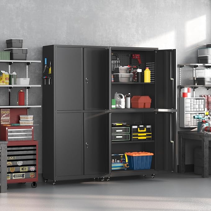 71" H Metal Tool Storage Cabinet - Image 9