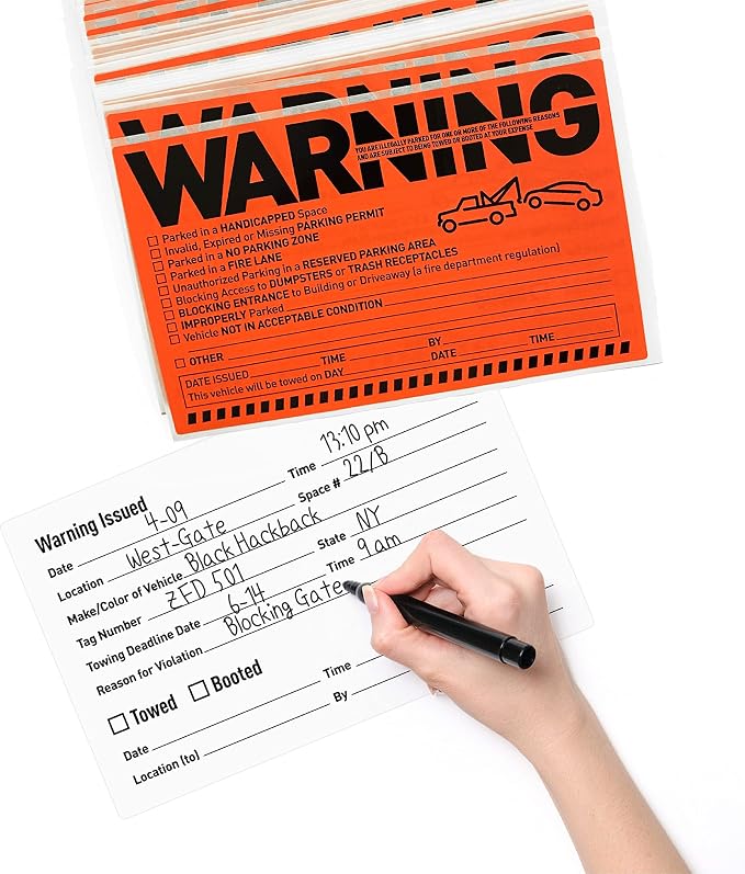Easykart Labels 250 Parking Violation Notice Tow Stickers - Image 5