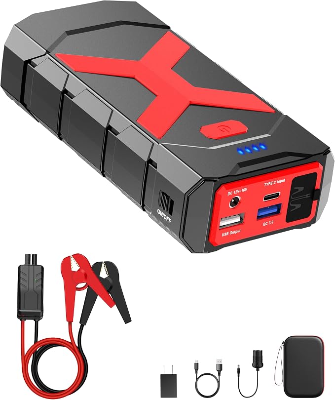 BOOKOO Jump Starter 2000A for Car/Boat/Lawnmower Portable 12V Car Battery Jump by BOOKOOCarBatteryJumpStarter