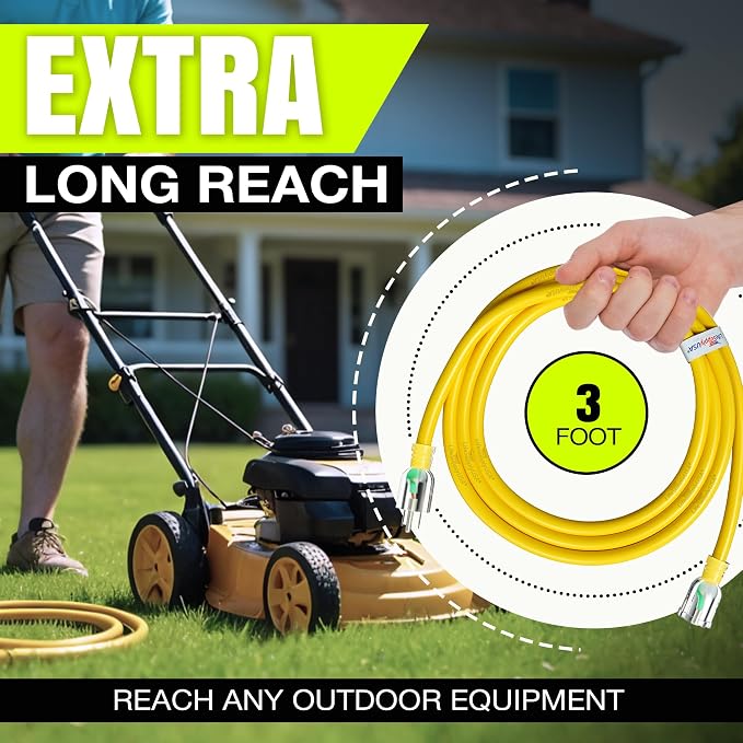 3ft Outdoor/Indoor Extension Cord 10/3 Gauge Ultra Heavy Duty 3 Prong SJTW - Image 6