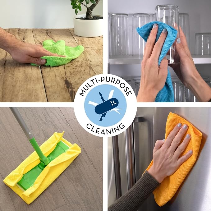 S&T INC. 25 Pack Microfiber Cleaning Cloth, Bulk Towels - Image 4