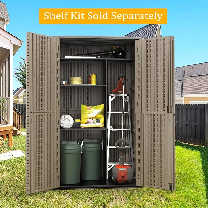 HOMSPARK Storage Shed Weather Resistance, Outdoor Storage Cabinet - Image 3
