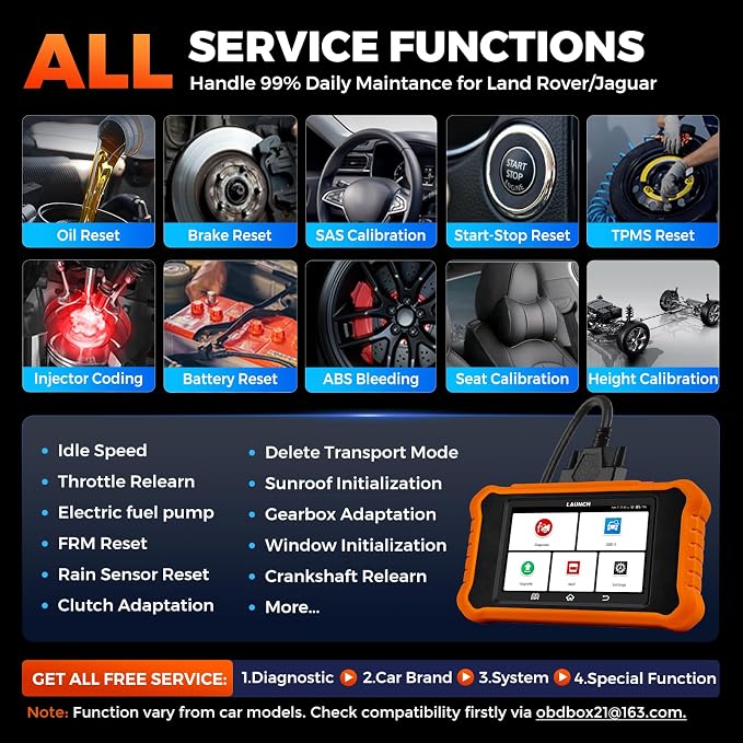 LAUNCH Creader Elite V2.0 for Land Rover Jaguar OBD2 Scanner, Bi-Directional - Image 3