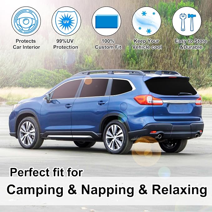 TINGLU Window Shades for Subaru Ascent 2019-2024 2025 Accessories Car Side Full - Image 6