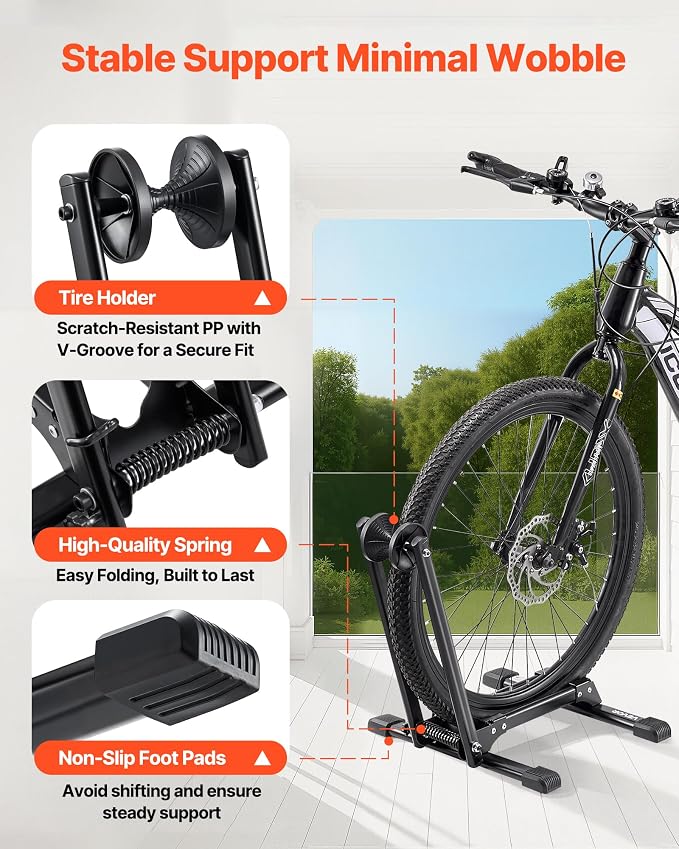 VEVOR Bike Rack, Fits 20 to 29 Inch Mountain & Road Bikes, Alloy Steel - Image 6