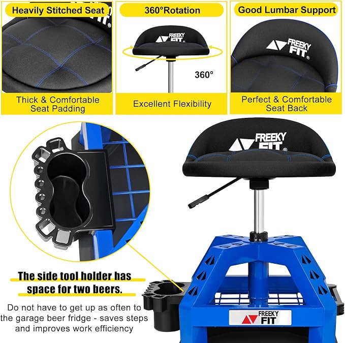 Rolling Shop Stool for Garage - Image 7