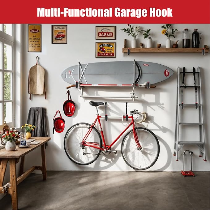 Sinoer 12 Pack Garage Hooks，9.8" & 3.5" Utility Storage Hook - Image 3
