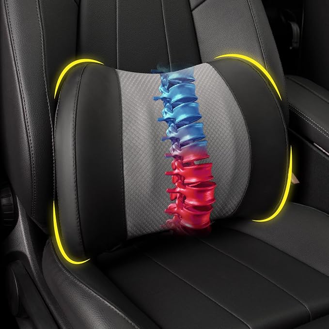 Lumbar Support Pillow for Car, Memory Foam Lumbar Pillow for Lower Back Pain by LoftyAim