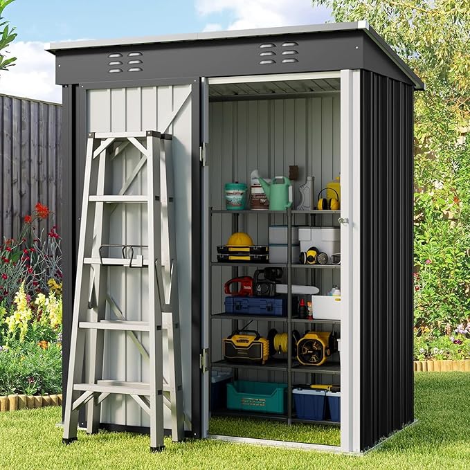 Gizoon 5 'x 3'Outdoor Storage Shed by Gizoon