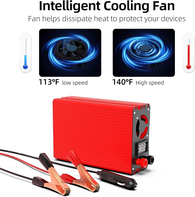 SUNWHEEL 500W Power Inverter DC 12V to 110V AC Car Inverter - Image 6
