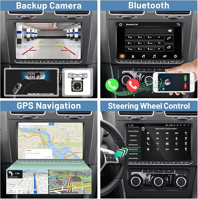 Car Radio for VW Passat Jetta Golf Skoda Polo, 9 inch Touch Screen Android - Image 6