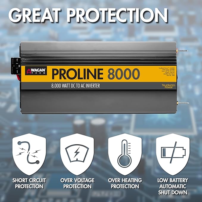 Wagan EL3746 12V 8000 Watt Power Inverter - Image 4