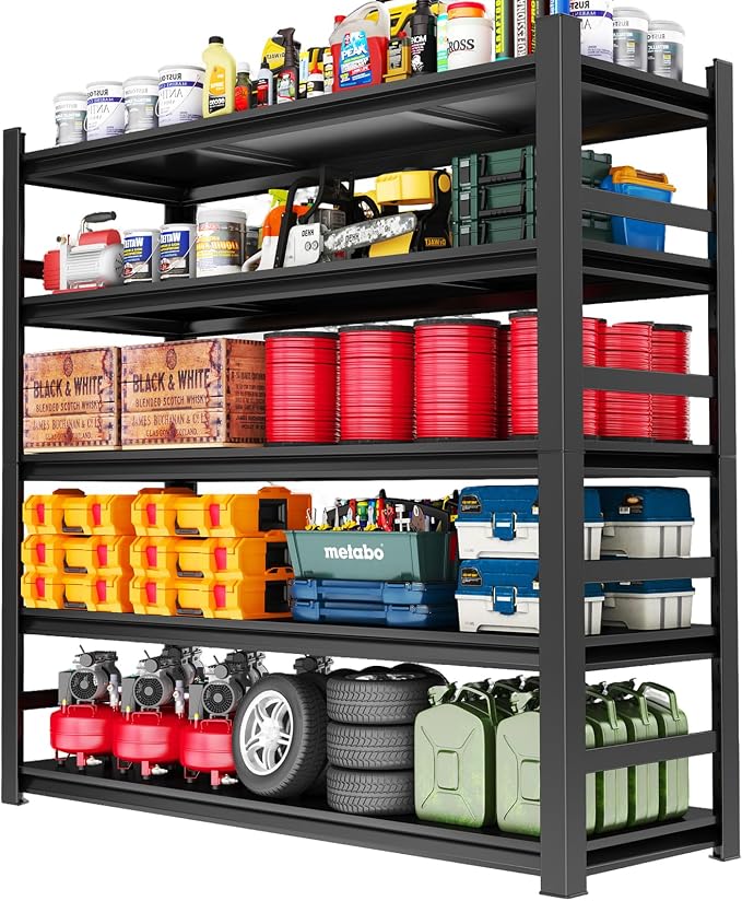 87" H, Heavy Duty 5-Tier Steel Garage Shelving Unit | 3800LB Capacity| Garage & by Unknown