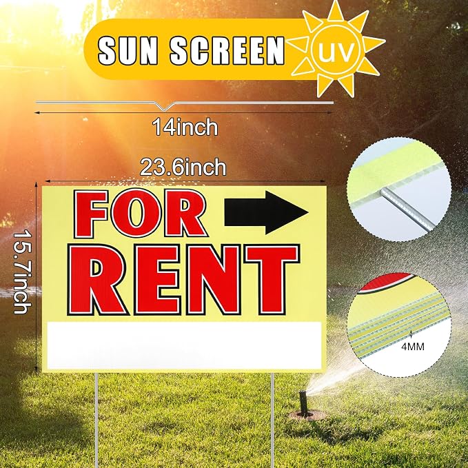 Marsui 3 Pcs Sale Sign 23.6 x 15.7 Inch Double Sided Sign - Image 2