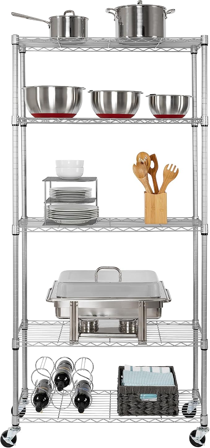 Seville Classics UltraDurable Heavy Duty NSF Solid Steel Wire Rack Storage Unit - Image 10