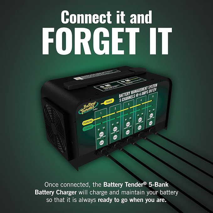 Battery Tender 5 Bank Multibank Charger - 20 AMP - Selectable 12V / 6V - Smart - Image 3