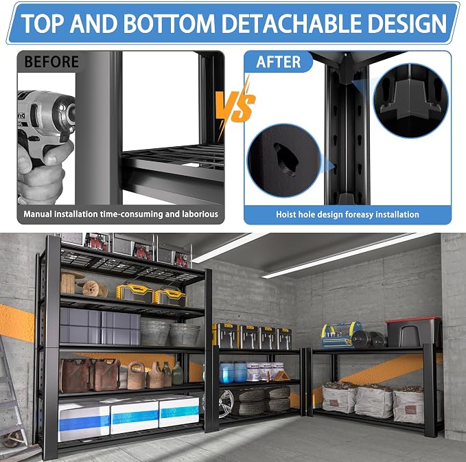 5-Tier Heavy Duty Garage Shelving Unit - Image 4