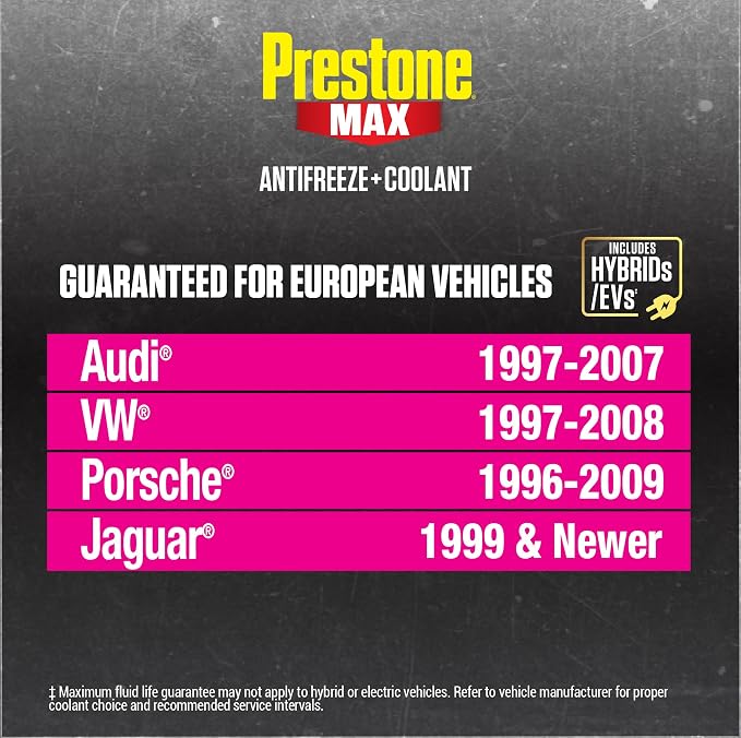 Prestone MAX Euro Pink 50/50 Antifreeze Automotive Coolant, Pack of One - Image 4