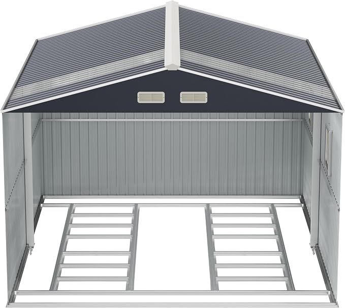 10x12 Metal Shed with Floor Frame Kit & Reinforced Construction - Image 6