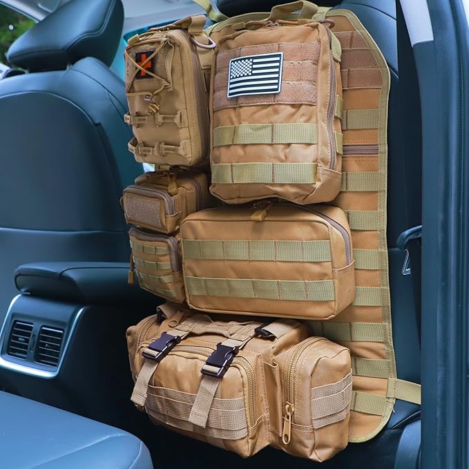 Universal Tactical Seat ​Back Organizer Vehicle Molle Panel Organizer Storage by Jimikay