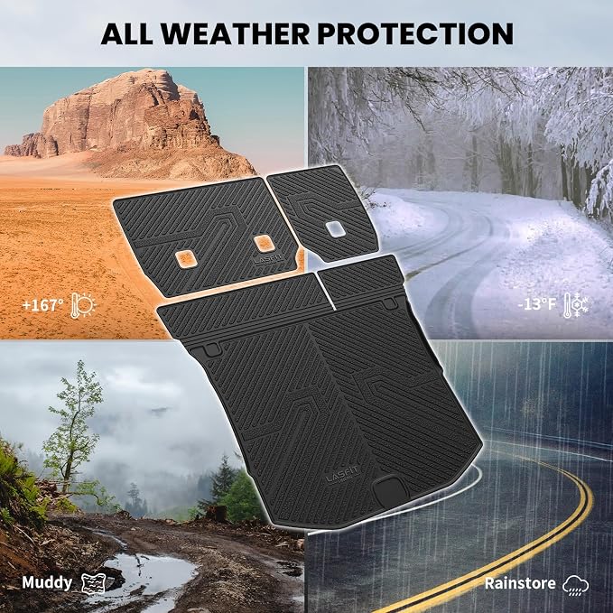 LASFIT Cargo Mat for Jeep Grand Cherokee 2011-2021 All Weather TPE Custom Fit - Image 6