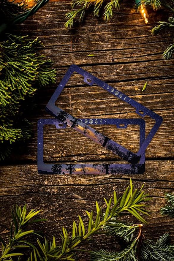 Starry Sky Moon License Plate Frames - Image 7