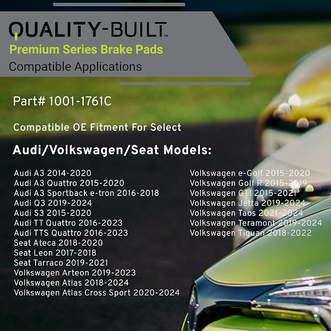 Premium Ceramic Rear Brake Pads Compatible - Image 3