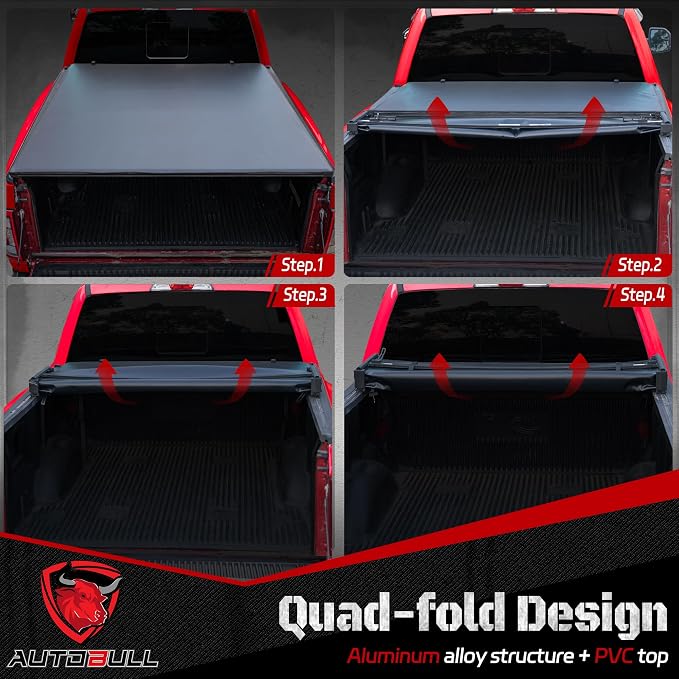 Soft Quad Fold Tonneau Cover Compatible - Image 3
