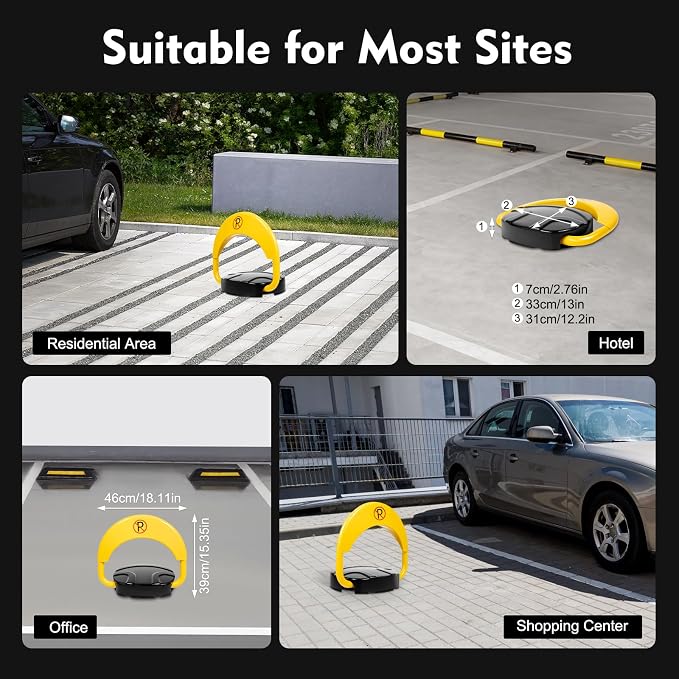 65.6FT Automatic Remote Control Parking Spot Lock, Parking Spot Blocker - Image 4