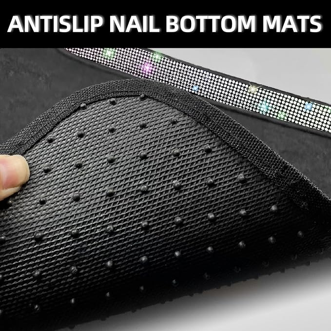 NBTEPEM Multicolor Bling Car Floor Mats Full Set, Universal Fit Most Cars - Image 4