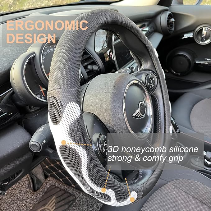 PINCTROT Large Size Comfy Grip Steering Wheel Cover, Anti-Slip Design, - Image 2
