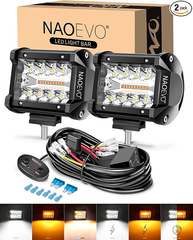 NAOEVO 4 Inch LED Pod Lights, Cube Pods by NAOEVO