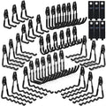 3-H Garage Wall Hooks 42 Pack, Heavy Duty Garage Hooks by 3-H
