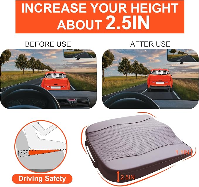 Car Seat Cushion, Comfort Memory Foam Car Cushions - Image 4