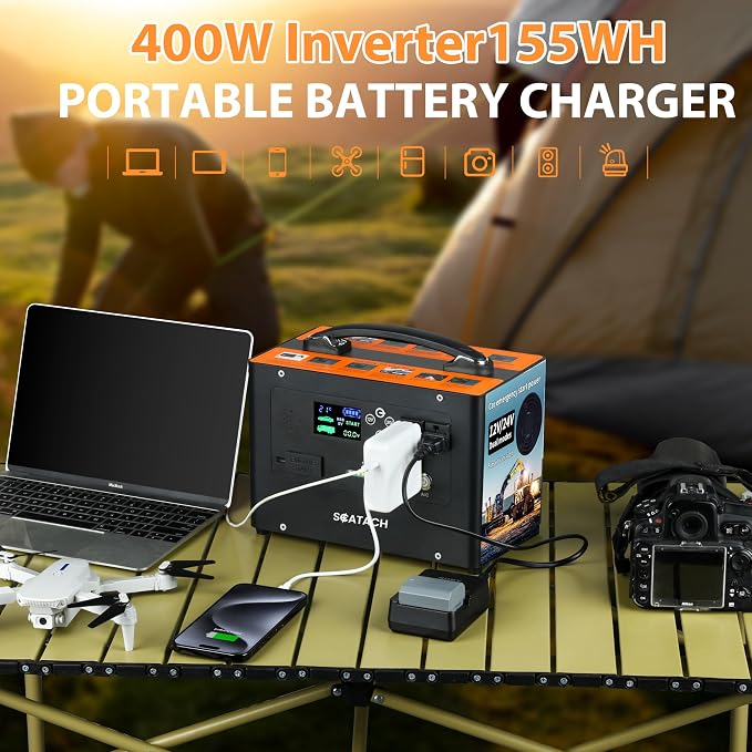 Scatach 10000A Jump Starter, 24V 400W Inverter Battery Jumper Starter Power - Image 4