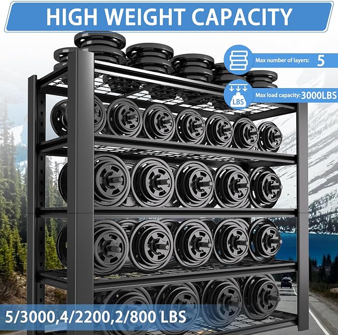 5-Tier Heavy Duty Garage Shelving Unit - Image 5