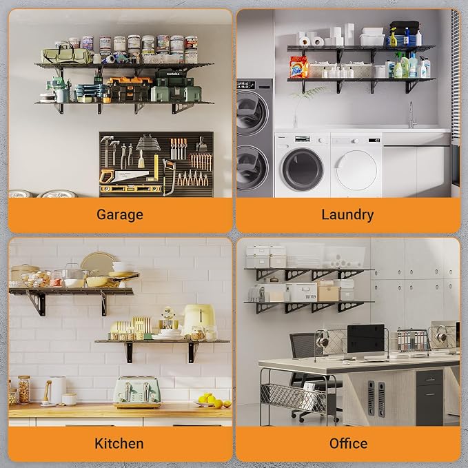 2x6 ft Garage Shelving, Pantry Storage, 800 lbs Total Load Capacity Gargae Wall - Image 7