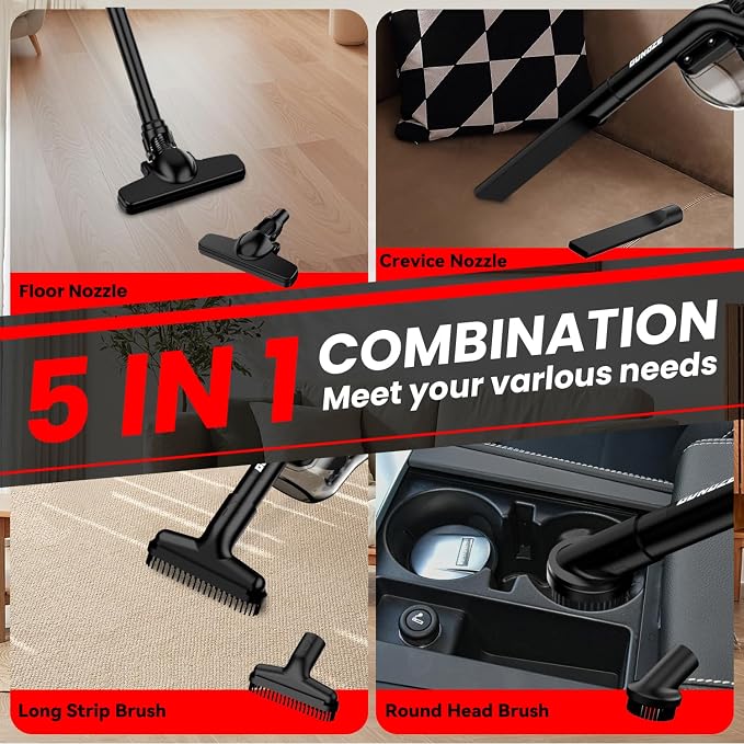 Cordless Vacuum for Milwaukee M18 Battery, 5 in 1 Handheld Electric Vacuum - Image 6